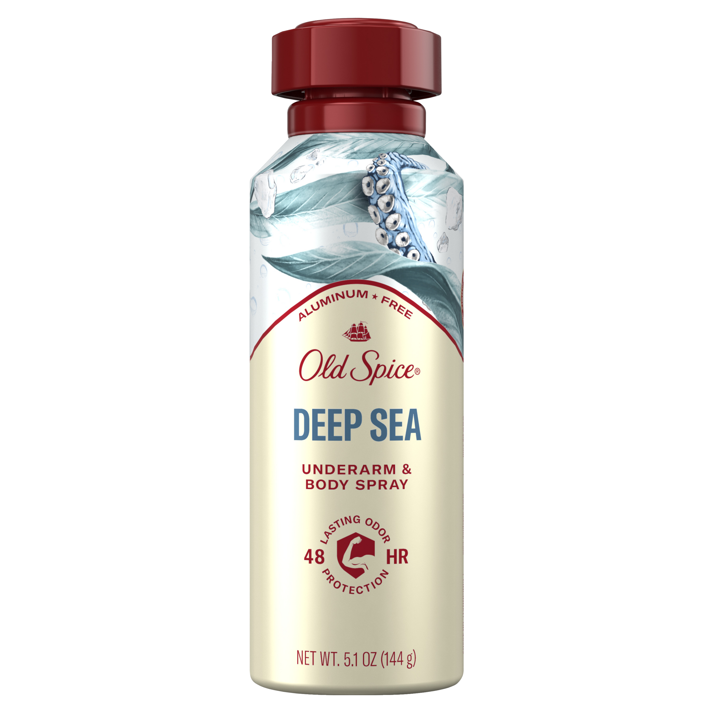 Old Spice Aluminum Free Deep Sea Underarm & Body Spray, Chamomile & Wood