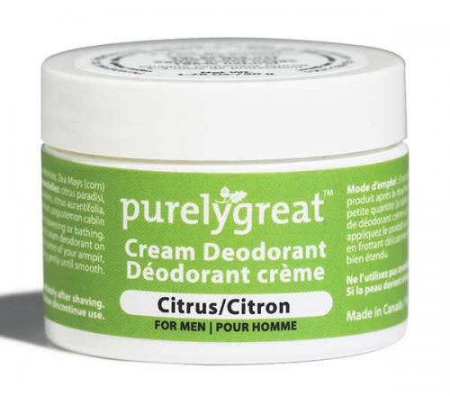 Purelygreat Cream Deodorant, Citrus for Men