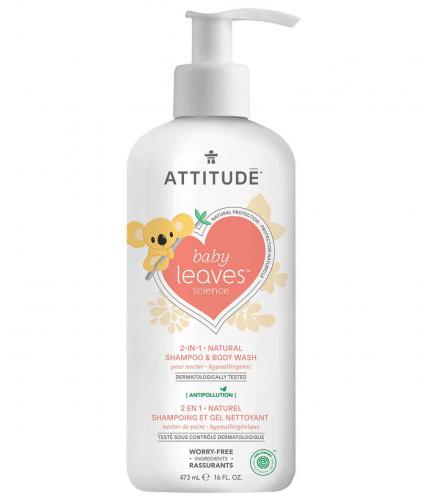 ATTITUDE Baby Leaves 2-in-1 Shampoo, Pear Nectar