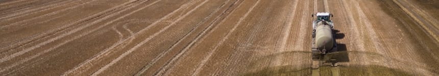 Aerial shot of field