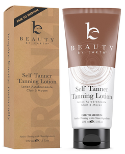 Beauty By Earth Self Tanner Body Lotion, Fair to Medium